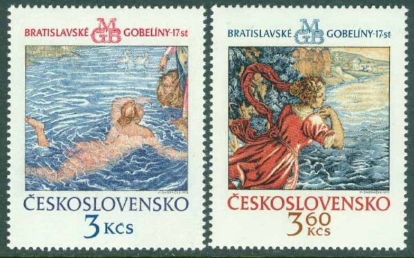 Tjeckoslovakien - M 2265-2266 Gobelänger från Preßburg, 2 kpl **