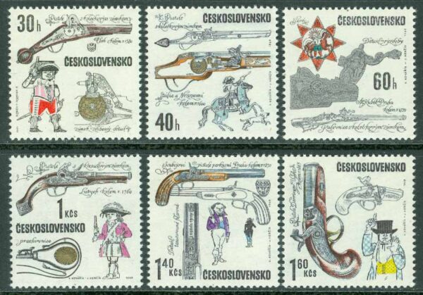 Tjeckoslovakien - M 1854-1859 Historiska handeldvapen, 6 kpl **