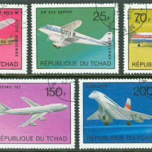 Tchad – M  679-683 Flygplan, 5 kpl stpl
