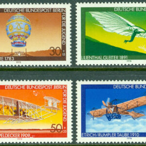 Berlin – M  563-566 Flygplan – Montgolfière – Glidflyg, 4 kpl **