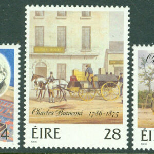 Irland – M  608-610 300-årsminnet av William Mulreadys och Charles Bianconis födelse, 3 kpl **