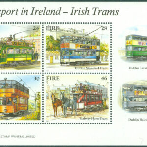Irland – M BL   6 Irländskt transportväxen. Historiska spårvagnar, block **