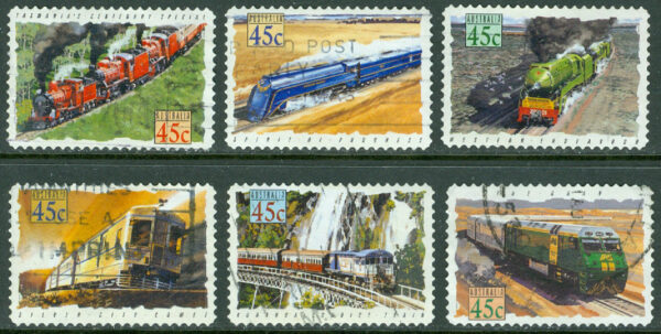 Australien - M 1354-1359 Tåg bla Silver City Comet, 6 kpl stpl