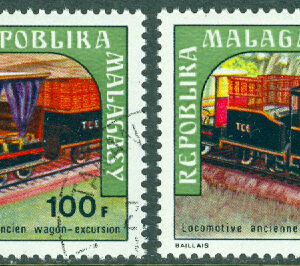 Madagaskar – M  689-690 Gamla järnvägar, 2 kpl stpl