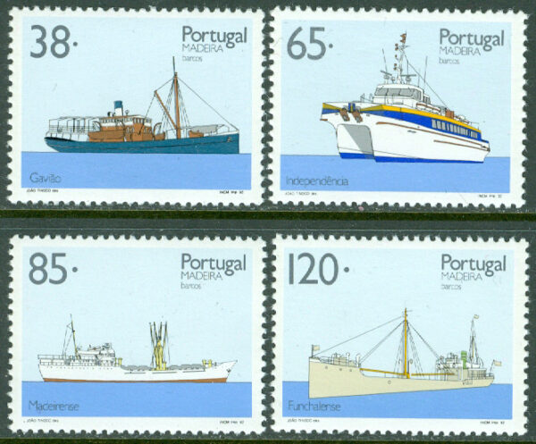 Madeira - M  158-161 Fartyg från Madeira, 4 kpl **