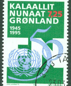 Grönland – F  259 FN 50 år, 1 kpl stpl