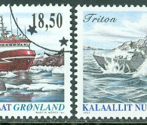 Grönland – F  437-438 Skepp IV, 2 ol stpl
