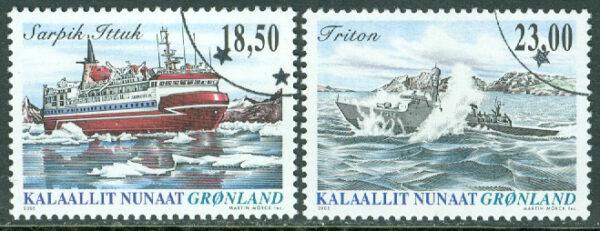 Grönland - F  437-438 Skepp IV, 2 ol stpl