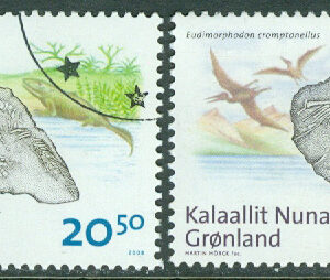 Grönland – F  493-494 Grönländska fossil I, 2 ol stpl