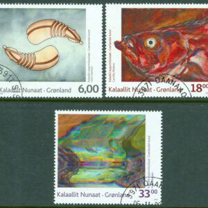 Grönland – F  513-515 Samtida konst III, 3 kpl stpl