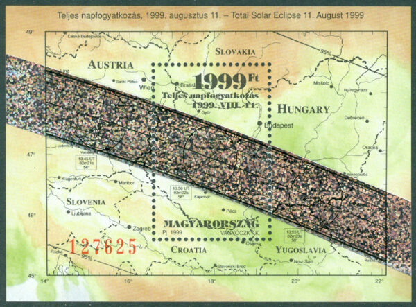 Ungern - M 4522 (BL 247) Total solförmörkelse, block kpl **
