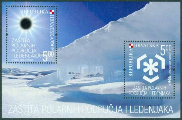 Kroatien - M BL  34 Int. Kampanj för skydd av polarområden och glaciärer, block **