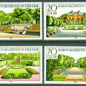 DDR – M 2486-2489 Barockträdgårdar, 4 kpl **