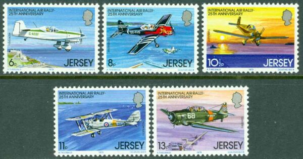 Jersey - M  198-202 Internationellt flygrally 25 år, 5 kpl **
