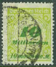 Deutsches Reich – M  328A Siffertyp, 10 Mrd M stpl
