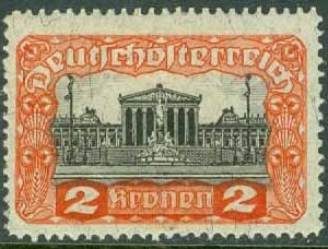Österrike – M  284A Parlamentsbyggnaden, 2 Kr *
