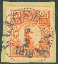 F   86 Medaljong 25 öre. KLAGSHAMN ?.2 1919 på klipp  (M/Sk)