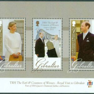 Gibraltar – M BL 106 Besök av prins Edward och grevinnan Sophie av Wessex.Block kpl **