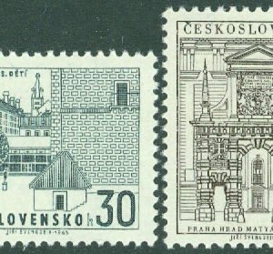 Tjeckoslovakien – M 1553-1554 Slottet i Prag, 2 kpl **
