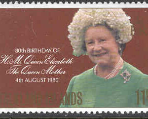 Falkland Islands – M  307 Drottningmodern 80 år, 1 kpl **