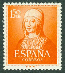 Spanien – M  992 Drottning Isabellas födelse 500 år, 1.50 Pta **