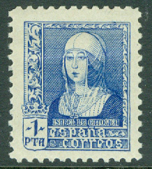 Spanien – M  816 Drottning Isabella I, 1 Pta *