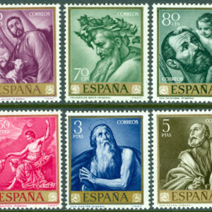 Spanien – M 1384-1393 Frimärkets Dag 1963. Målningar, 10 kpl **