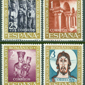 Spanien – M 1260-1263 Europarådets utställning ”romersk konst”, 4 kpl **/*