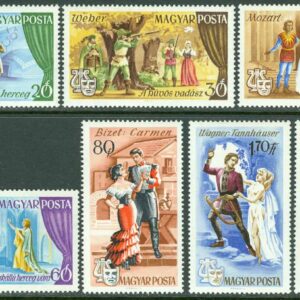 Ungern – M 2355-2359, 2361-2362 A Scener ur kända operor, 7 ol */**