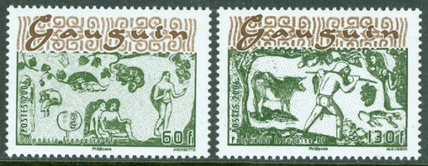 Franska Polynesien - M  995-996 Gaugainteckningar, 2 kpl **