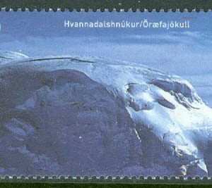 Island – F 1200 Jöklar på Island, Hvannadaishnúkur/Öræfajökull, 300 kr stpl