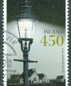 Island – F 1306 Gasljuset i Reykjavik 100 år, 1 kpl stpl