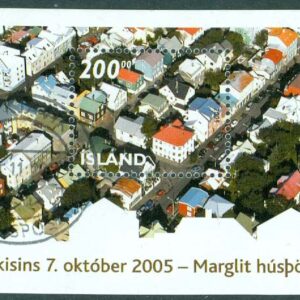 Island – F BL  47 Frimärkets Dag 2005, hustak. Block kpl stpl