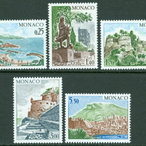 Monaco – M 1148-1153 Vyer och byggnader i furstendömmet, 5 ol **
