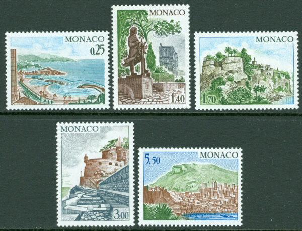 Monaco - M 1148-1153 Vyer och byggnader i furstendömmet, 5 ol **