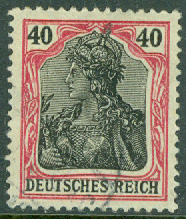 Deutsches Reich – M   75 Germania, 40 Pf stpl