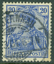 Deutsches Reich – M   57 Germania Reichspost, 20 Pf stpl