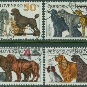 Tjeckoslovakien – M 3055-3058 Internationell hundutställning i Brünn, 4 kpl stpl