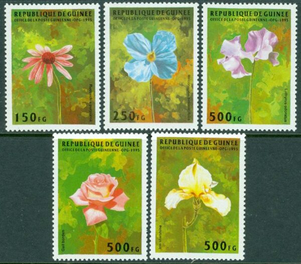 Guinea - M 1549-1553 Blommor, 5 ol **