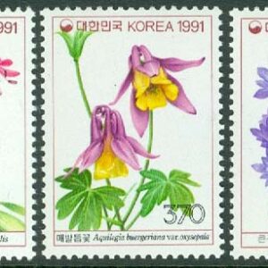 Sydkorea – M 1675-1677 Vildblommor, 3 ol **