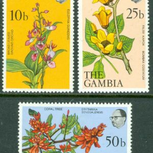Gambia – M  349, 351, 353 Blommor, 3 ol **