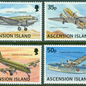 Ascension – M  776-779 Sir Winston Churchills födelse 125 år. Militärflygplan, 4 kpl **