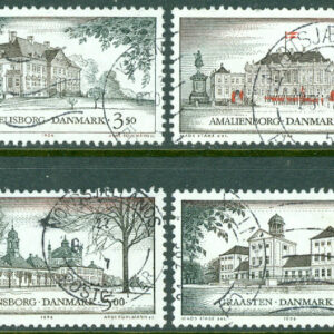 Danmark – F 1100-1103 Danska slott, 4 kpl stpl, ktt