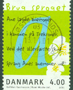 Danmark – F 1294 Använd språket, 4.00 kr stpl