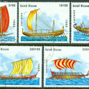 Guinea-Bissau – M  967-969, 971-972 Gamla fartyg, 5 ol stpl