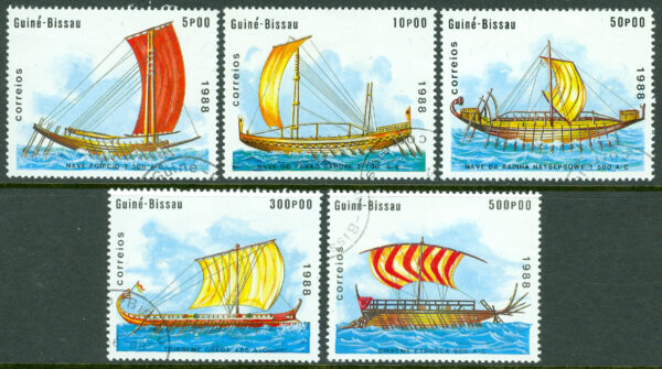 Guinea-Bissau - M  967-969, 971-972 Gamla fartyg, 5 ol stpl