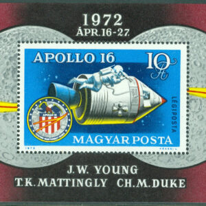 Ungern – M BL  93A Rymdfarkosten Apollo 16, block **