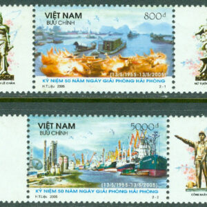 Vietnam – M 3358-3359 50-årsdagen av Hải Phòngs befrielse, 2 kpl + tab **