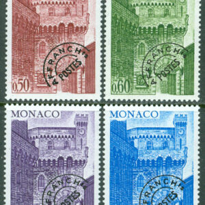 Monaco – M 1207-1210 Byggnader – Klocktorn – Förstämplat, 4 kpl **