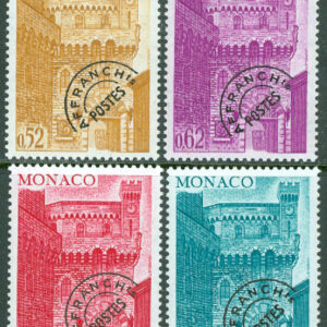 Monaco – M 1232-1235 Byggnader – Klocktorn – Förstämplat, 4 kpl **